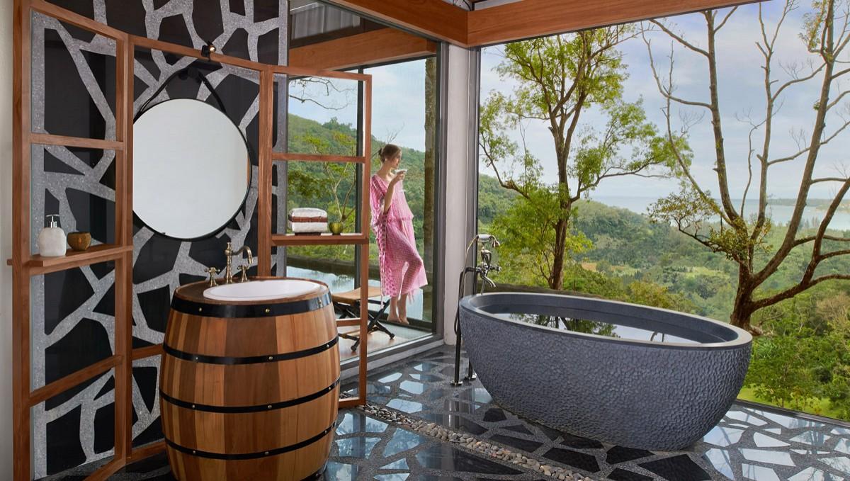 Keemala Hotel Kamala Beach Exterior photo Bathroom at the resort