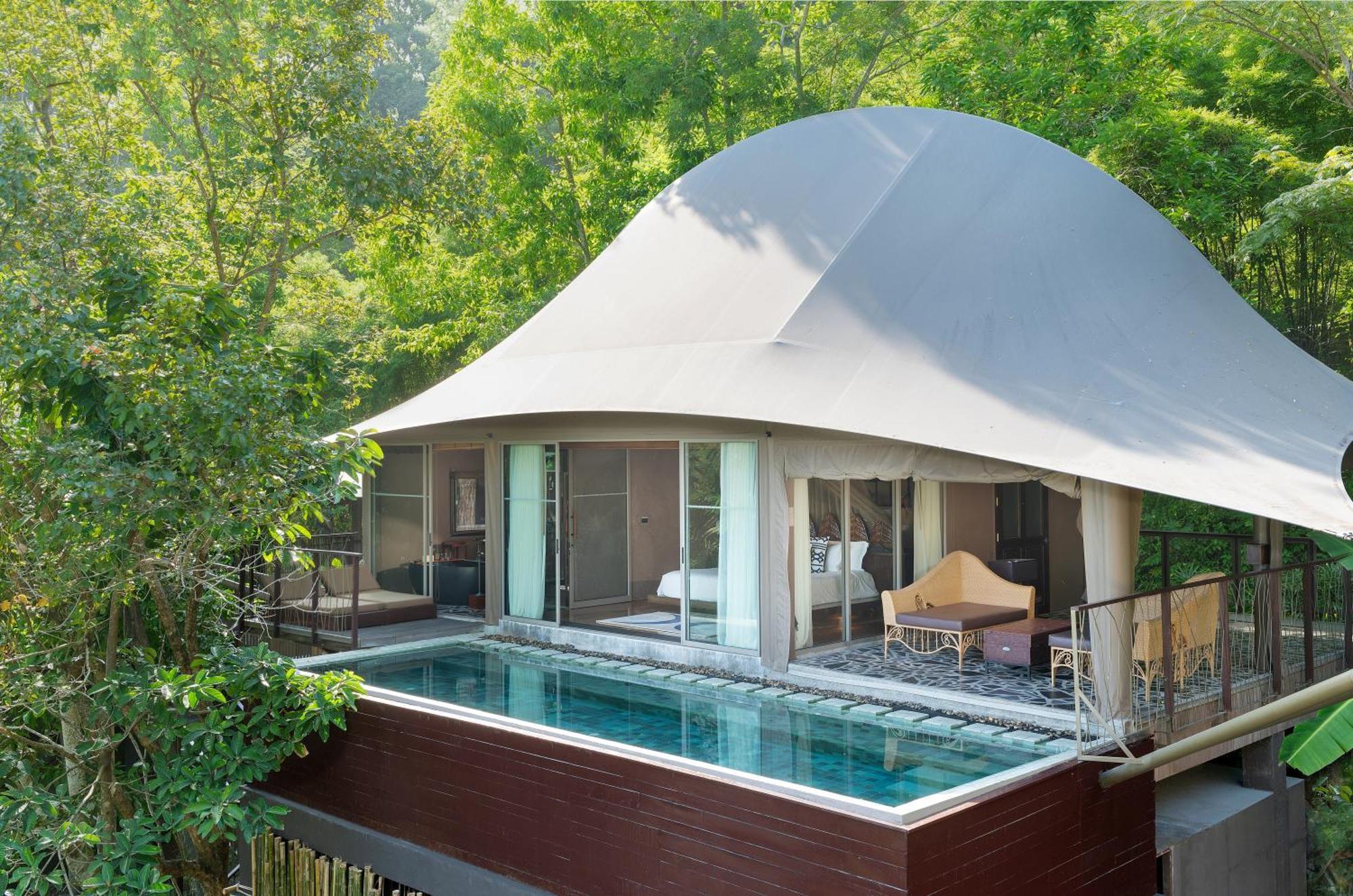 Keemala Hotel Kamala Beach Exterior photo A tent at the resort